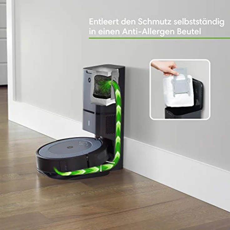 iRobot Roomba i3+ Saugroboter mit Absaugstation, 75 min Akkubetrieb, grau – Bild 5