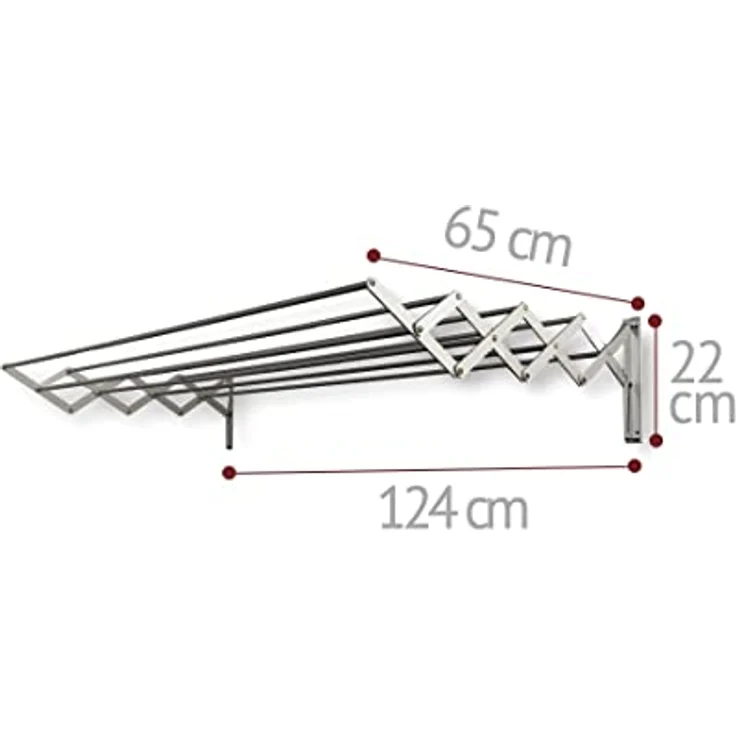 DRY-SMART Wäscheständer InOut, Rostfreies Aluminium für drinnen und draußen, ausziehbar, eloxiertes rostfreies Aluminium, 8 m Trockenlänge – Bild 6