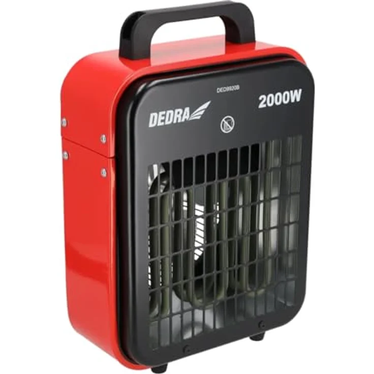 Dedra Elektro-Heizung 2000 W (DED9920B), leise und effizient, schwarz – Bild 2