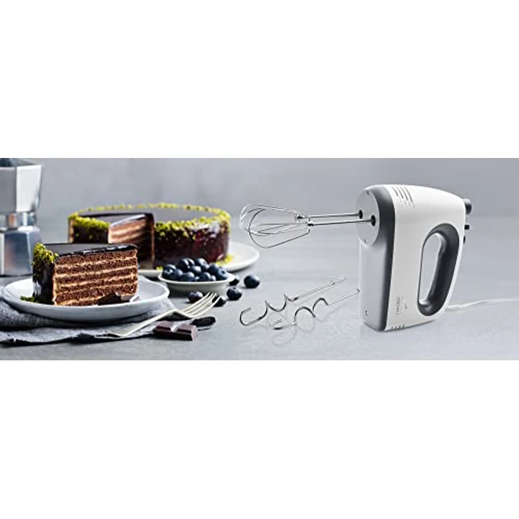 ETA ETA005290000 Crema II hand mixer, 300 W, 5 Gänge, Weiß/Grau, Handmixer, Grau, Weiss – Bild 2