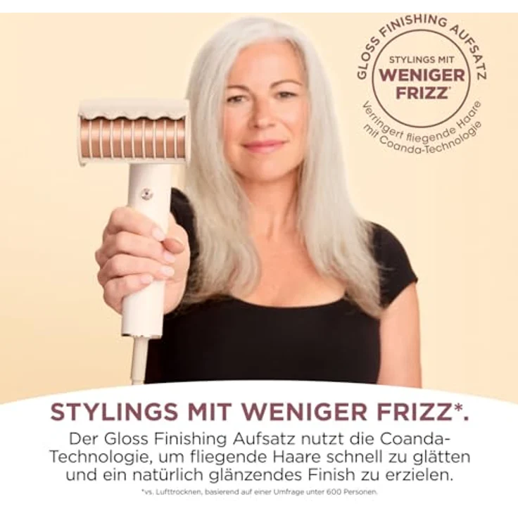 Shark SpeedStyle Haartrockner & RapidGloss Finisher für glattes & welliges Haar, 3 Styler, Schnelltrocknend, Glättet Fliegende Haare, Für Alle Haartypen, Keine Hitzeschäden, Ionisch, Seide, HD333EU – Bild 3