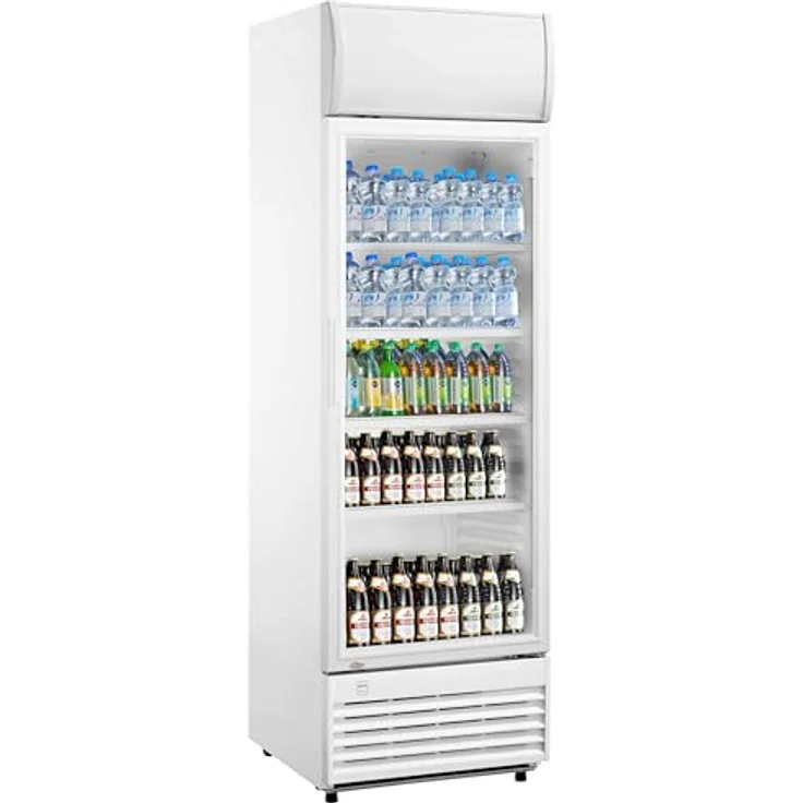 METRO Professional Getränkekühlschrank GSC2350, Glastür, 324L, weiß, 1.62 kWh/24h, 4 verstellbare Einlegeböden, LED-Beleuchtung, geeignet für Gastronomie und Bar – Bild 1