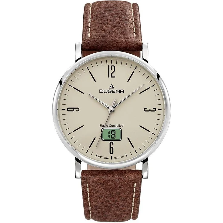 Dugena Funkuhr Mondo Funk, 4460845, Herrenuhr mit Datum, Saphirglas