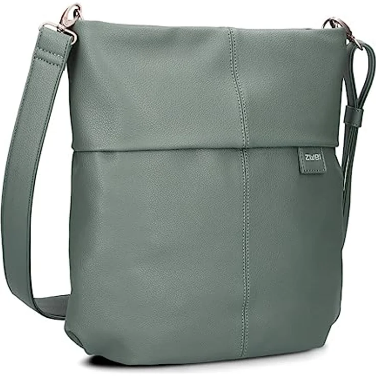 Zwei Mademoiselle M12, Handtasche für den Alltag, leicht und praktisch, Grün – Bild 1