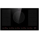 Klarstein Induktionskochfeld 5 Platten, 90cm Glaskeramik-Induktionskochfeld mit 4 Kochfelder, 9600W, Touch-Control & Überhitzungsschutz, Effizientes Glaskeramikkochfeld