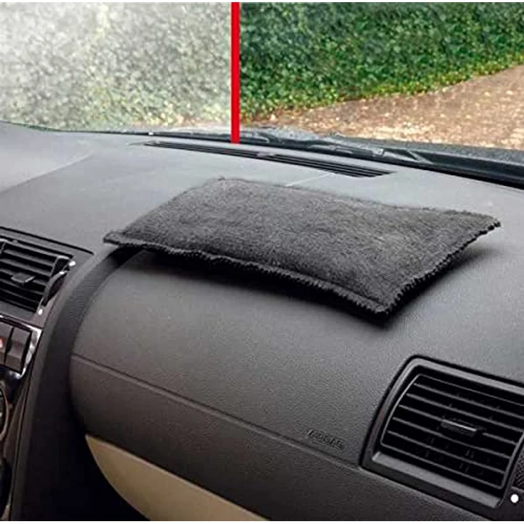 WENKO 77780100 Auto Luftentfeuchter, Luftentfeuchter, 3 Monate wirksam, Filz, 27 x 3,5 x 16 cm, grau – Bild 2