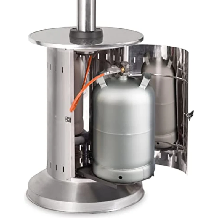 Enders Terrassenheizer Gas COMMERCIAL, Gas-Heizstrahler 55006, Heizpilz mit stufenloser Regulierung, Turbo-Brenner, höhenverstellbar, Transporträder, Umkippsicherung – Bild 4