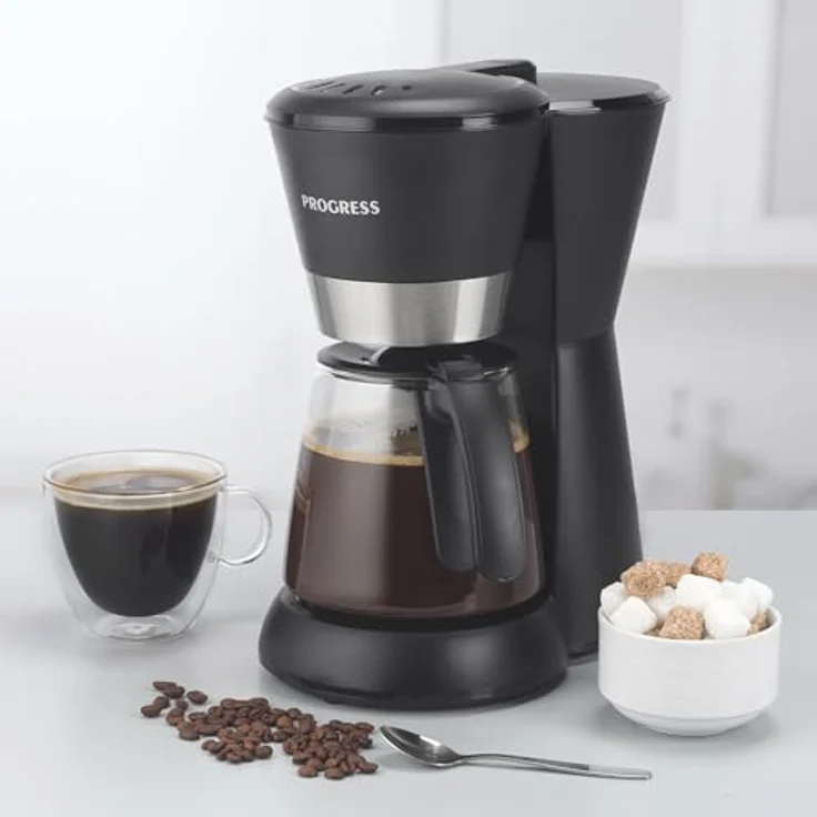 Progress EK6160PVDE Filterkaffeemaschine, 10 Tassen, Schwarz mit Warmhaltefunktion und wiederverwendbarem Filter – Bild 4