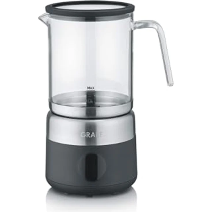 Graef MS802EU Milchaufschäumer, kabelloser Milchschäumer mit 600 W Leistung und 5 wählbaren Funktionen, schwarz – Bild 1