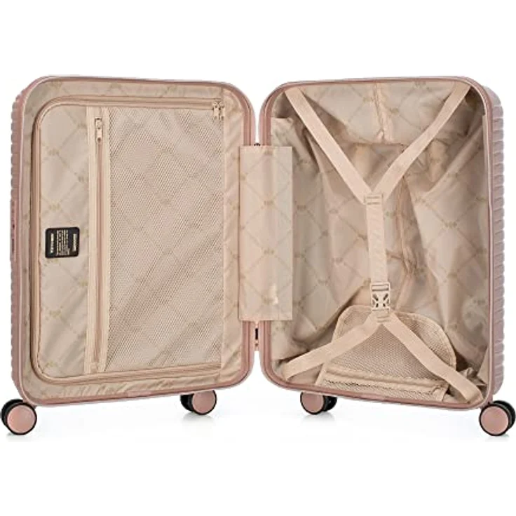 WITTCHEN Reisekoffer Trolley Kleiner Koffer Handgepäck Polycarbonate Hartschalen Trolley 4 Rollen Kombinationsschloss TSA Größe S Rosa – Bild 5