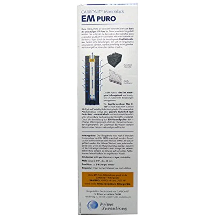 Carbonit EM Puro Wasserfilter mit EM-Keramikpulver und Aktivkohle, 6-8 Ltr./min – Bild 3