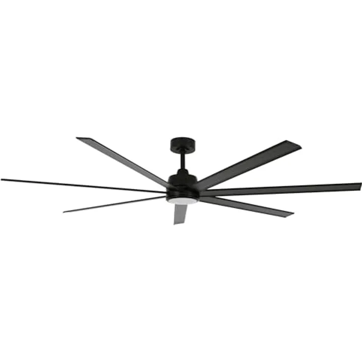 Lucci Air Atlanta II, Energiespar Deckenventilator 183 cm mit Fernbedienung, schwarz, 6 Geschwindigkeiten, Vor- und Rückwärtslauf