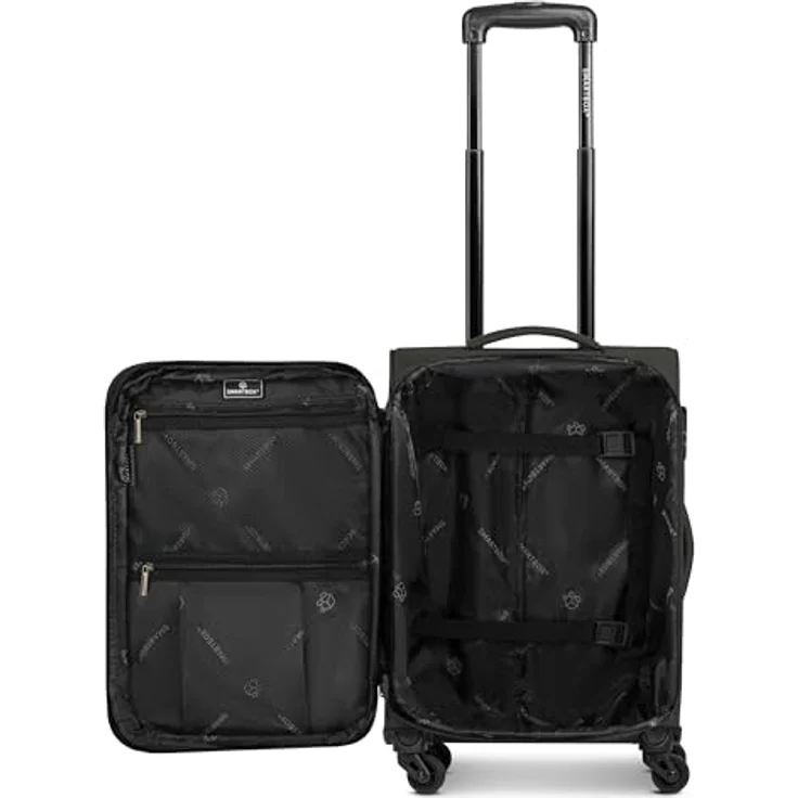 SMARTBOX Weichgepäck Kabinen-Koffer für Damen & Herren | Kleiner Cabin-Trolley 36 x 23 x 57 cm | 4 Rollen & Zahlenschloss | erweiterbar mit Dehnfalte | leichte 2,6 kg (Edition 04) – Bild 5