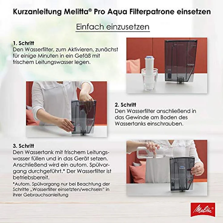 Melitta Wasserfilter PRO AQUA, Zubehör für Claris System in Kaffeevollautomaten – Bild 10