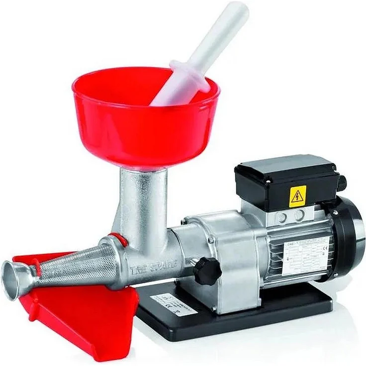 Tre Spade Sugo Mo/Mo, Elektrische Tomatenpresse aus Gusseisen mit 250 kg/h Leistung, Italien