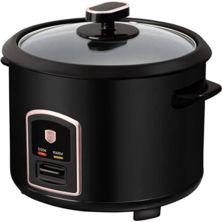 Berlingerhaus BH-9554 1,8 l Schwarze Rose Kollektion Reiskocher mit antihaftbeschichtetem Aluminium-Innentopf – Bild 1