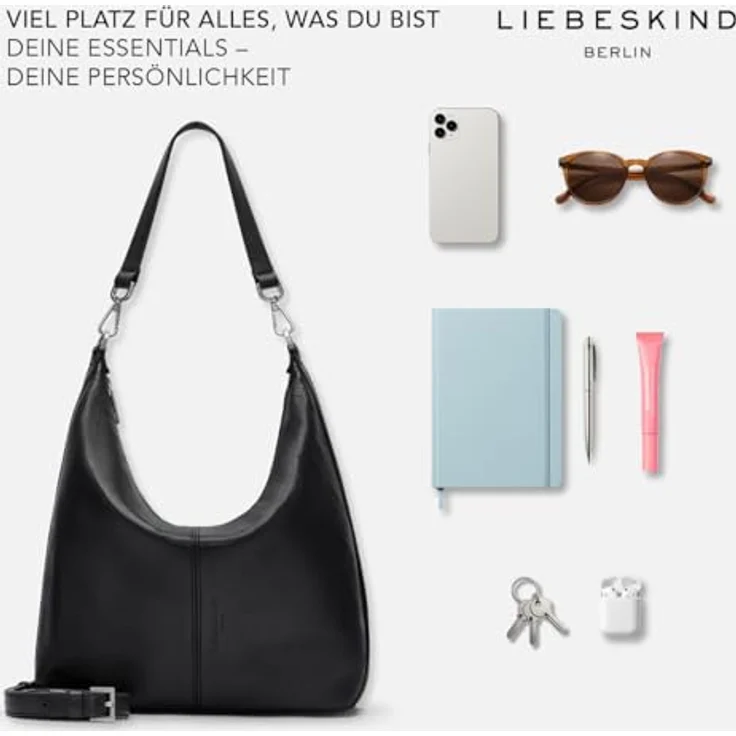 Liebeskind Paris Umhängetasche M, 100% Leder, 40 cm, blau – Bild 4