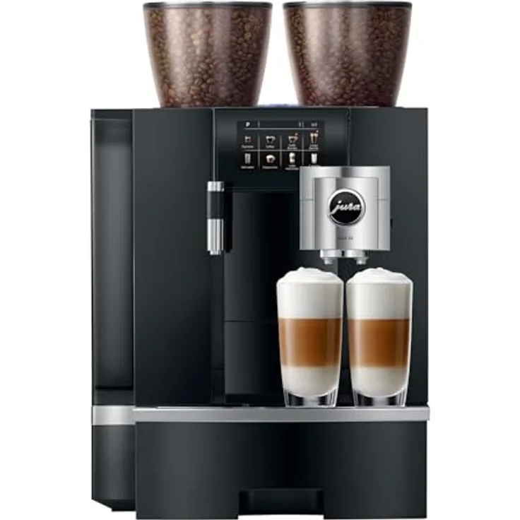 JURA GIGA X8 Professional, Kaffeevollautomat in Aluminium Schwarz mit 4,3" Touchscreen und hygienischer Reinigungssystem-Option