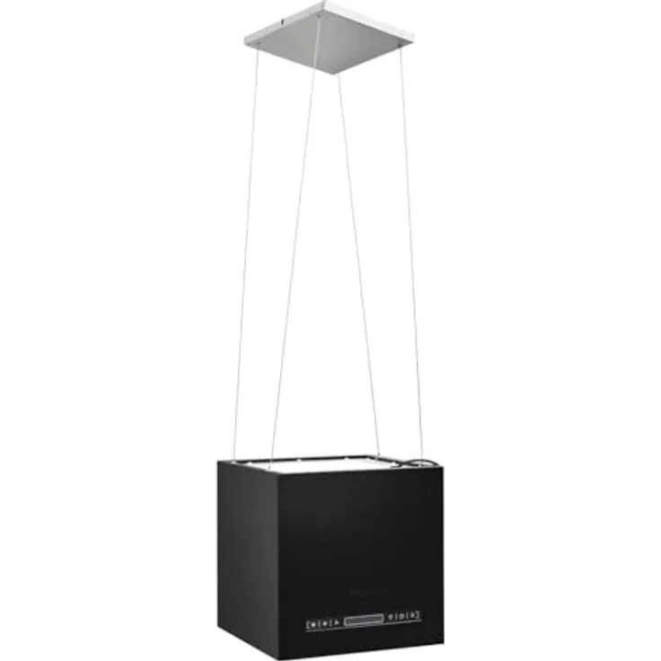 vidaXL Hängende Inselhaube, 37 cm, mit LCD-Touch-Sensor, pulverbeschichteter Stahl, geräuscharm, 3-stufige Absaugung, integrierte LED-Leuchten