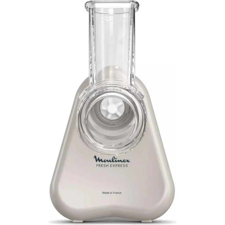 Moulinex Fresh Express Gemüseschneider 150 W, 3-in-1 (Reiben, Zerkleinern, Schneiden), Direktantrieb, abwaschbarer Einsatz, Écru, hergestellt in Frankreich