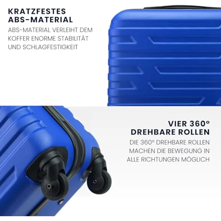 WITTCHEN A-line II Kabinengepäck Kabinenkoffer Handgepäck Rollkoffer Reisekoffer Bordkoffer Hartschale ABS Größe S in Blau – Bild 3