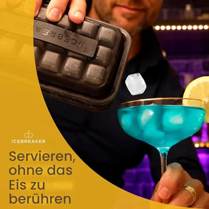 ICEBREAKER POP 2.0 Eiswürfelform mit Deckel, hygienischer und innovativer Unterschrankbehälter für bis zu 54 Eiswürfel pro Tag, auslaufsicher und perfekt für Picknick und Camping – Bild 2