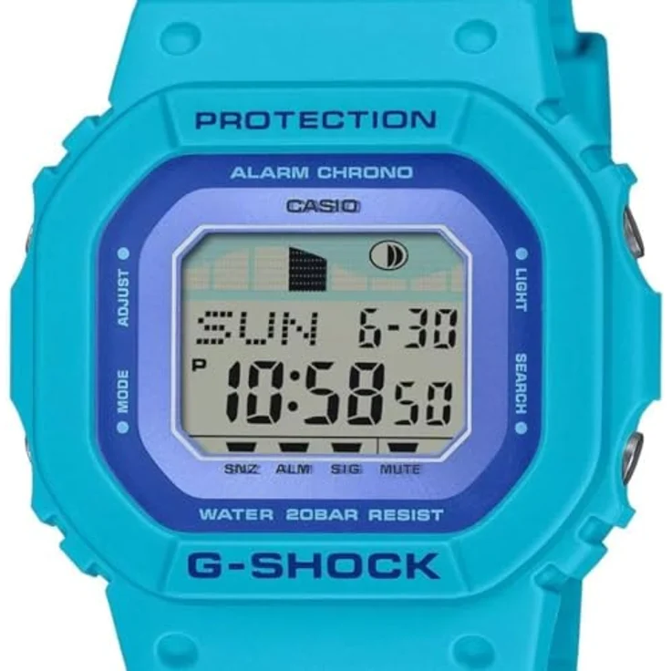 CASIO G-SHOCK Chronograph GLX-S5610-2ER, digitale Quarzuhr, stoßfest, robust, urbanes Design, blau – Bild 8