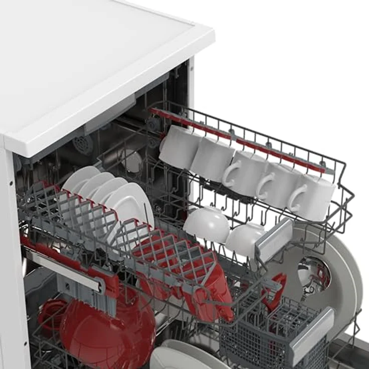 Sharp QW-NA3YF42AW-DE Stand-Geschirrspüler, 14 Maßgedecke, Energieeffizienzklasse A, weiß – Bild 6