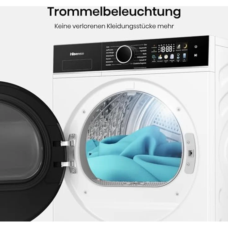 Hisense DH3I802BWCD Wärmepumpentrockner, 18 Programme, QuickDry, Auto Dry Sensoren, Anti-Allergie, LED-Farbdisplay – Bild 14