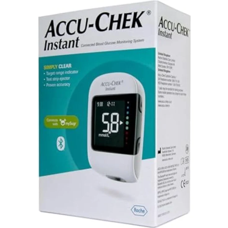 Accu Chek Accu-Chek Instant Set mg/dl, 1 St mit beleuchtetem Display und Farbskala, blau – Bild 1