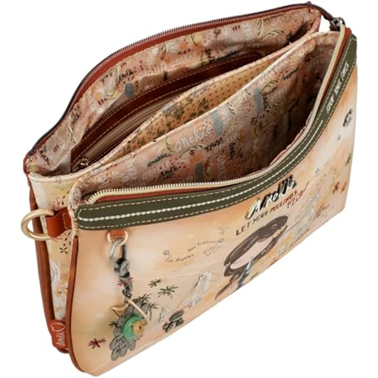 Anekke Peace & Love Umhängetasche, mehrfarbig, 100% Polyester, 27 cm x 7 cm x 21 cm – Bild 6