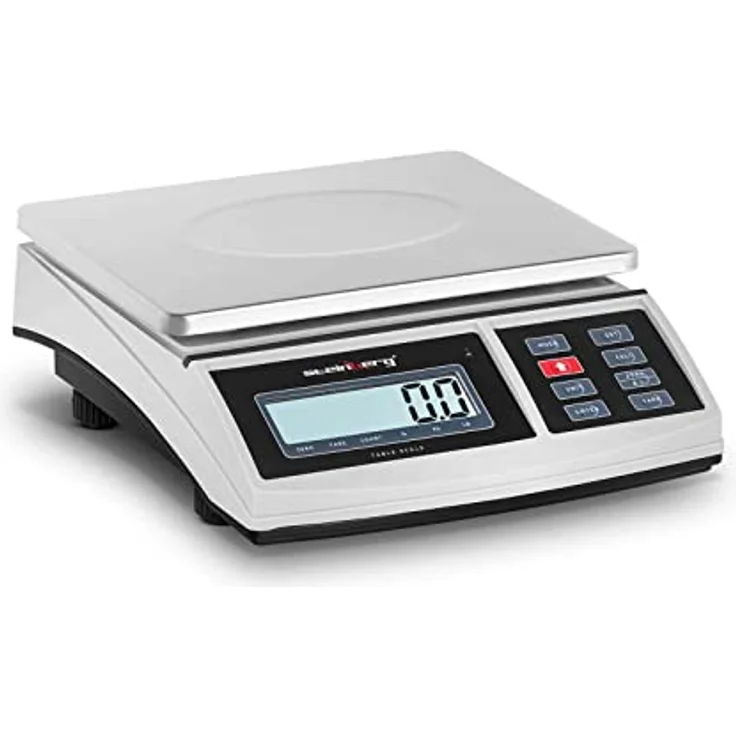 Steinberg Tischwaage Feinwaage Präzisionswaage Küchenwaage Digital Akku LCD 30 kg / 1 g, Schwarz – Bild 1