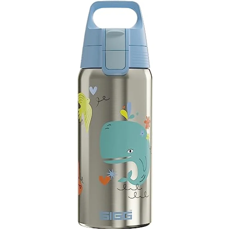 SIGG - Isolierte Trinkflasche Kinder - Shield Therm Kids - Für kohlensäurehaltige Getränke geeignet - Auslaufsicher - Spülmaschinenfest - BPA-frei - 90% recycelter Edelstahl - 0,5L – Bild 1