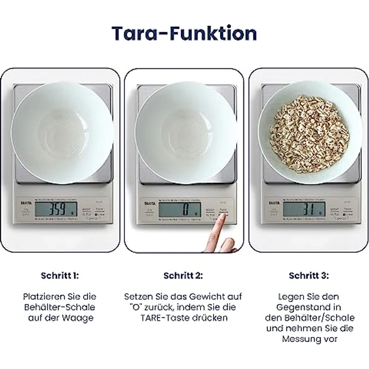 Tanita KD321SV33 Küchenwaage 3 kg mit Feinteilung 0.1 g – Bild 6