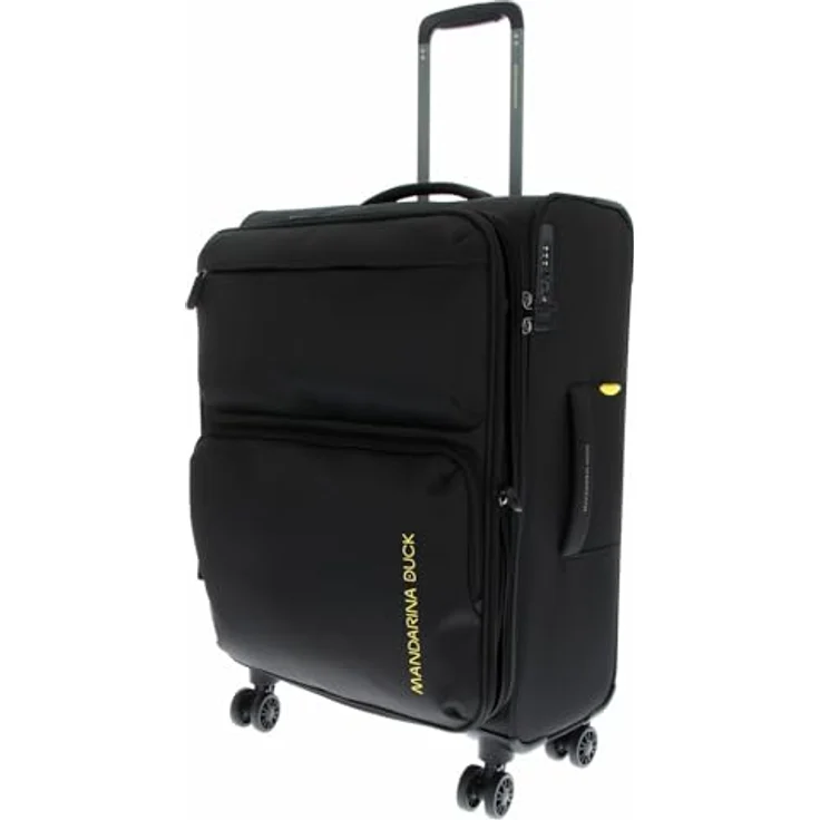 Mandarina Duck Zephyr Trolley MEDIUM EXP, Trolley in 3D-Effekt-Textil, mit TSA-Schloss, blau – Bild 2