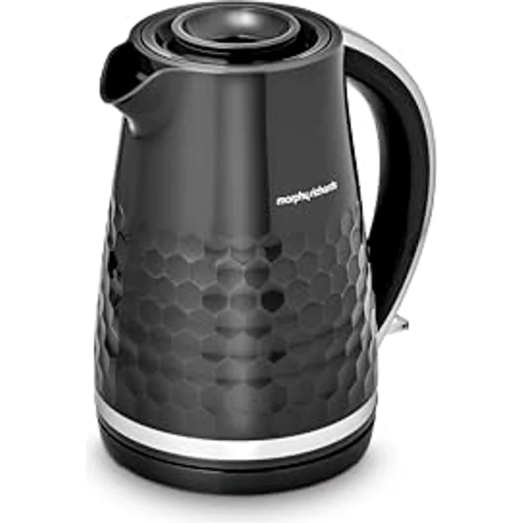 Morphy Richards Hive Wasserkocher 1,5 l, Easy Fill Technologie, 3 kW für schnelles Kochen, 360-Grad-Basis, Kalkfilter, schwarzes Design, 108271 – Bild 1