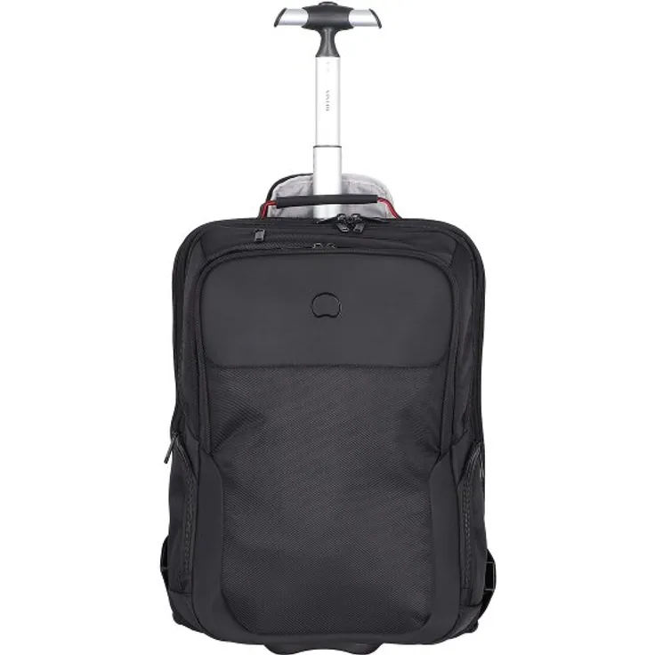 Delsey Paris Parvis Plus 2-Rollen Rucksacktrolley 51 cm mit Laptopfach, schwarz, 100% Polyester