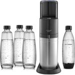 SodaStream E-DUO Wassersprudler Bundle, inkl. 1 CO2-Zylinder, 3x 1L Glasflasche & 1x 1L KSTF-Flasche, elektrisch und vollautomatisch, ideal für die Küche