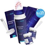 Aquanexo 125 Wassertester Trinkwasser Teststreifen 17-in-1 + 2 Bakterientests + Pipette + Reagenzglas, Wasserfilter in 16-in-1 Werten, Blau