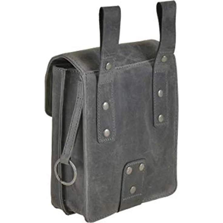 Greenburry Vintage Gürteltasche aus 100% Leder, 15 cm x 8 cm x 19 cm, grau – Bild 4