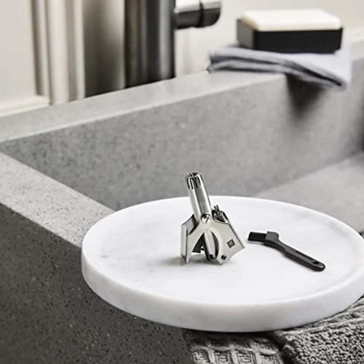 ZWILLING Nasenhaar und Ohrhaar Trimmer, Rotationschneider, Herren , Edelstahl, Mattiert, 50 mm – Bild 2