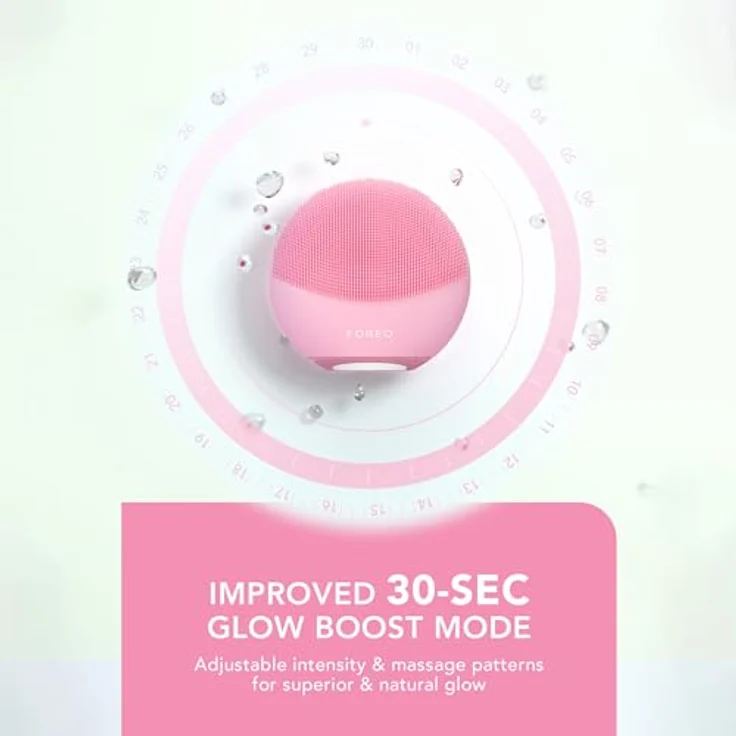 FOREO LUNA™ 4 mini, Gesichtsbürste mit T-Sonic™ Pulsationen, 30-sekündigem Glow-Boost-Modus, Pearl Pink – Bild 6