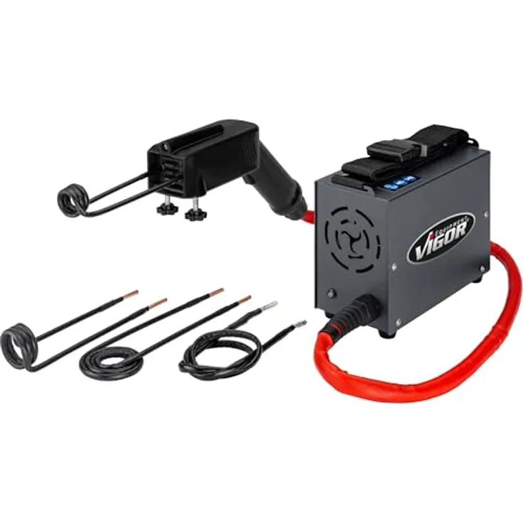 VIGOR Induktionsheizgerät V4891-1.5, 1,5 kW mit umfangreichem Zubehör und komfortablem Pistolengriff