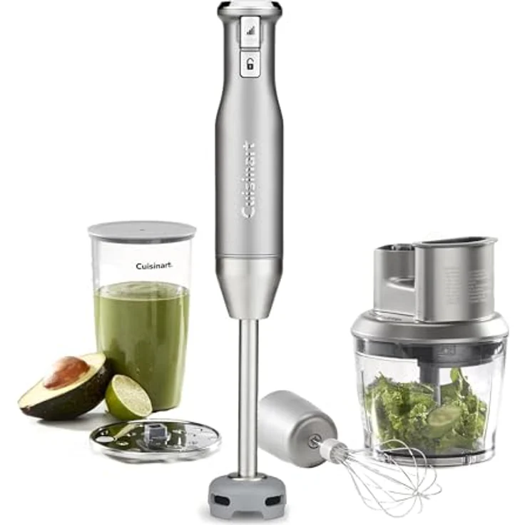 Cuisinart Power Blend Stabmixer, 400 Watt, BPA-frei, inkl. 700 ml Behälter und 950 ml Küchenmaschinen-Aufsatz, kratzfest – Bild 2