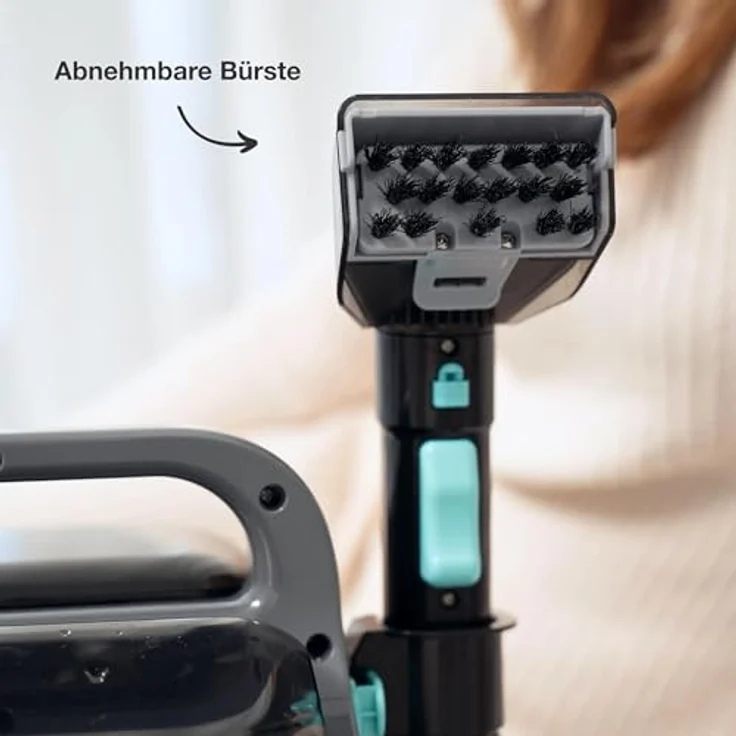 Achaté Waschsauger - Leistungsstarker Fleckenreiniger für Teppich, Sofa, Polster, Auto - 650W, 1,4L, Grau/Blau – Bild 5
