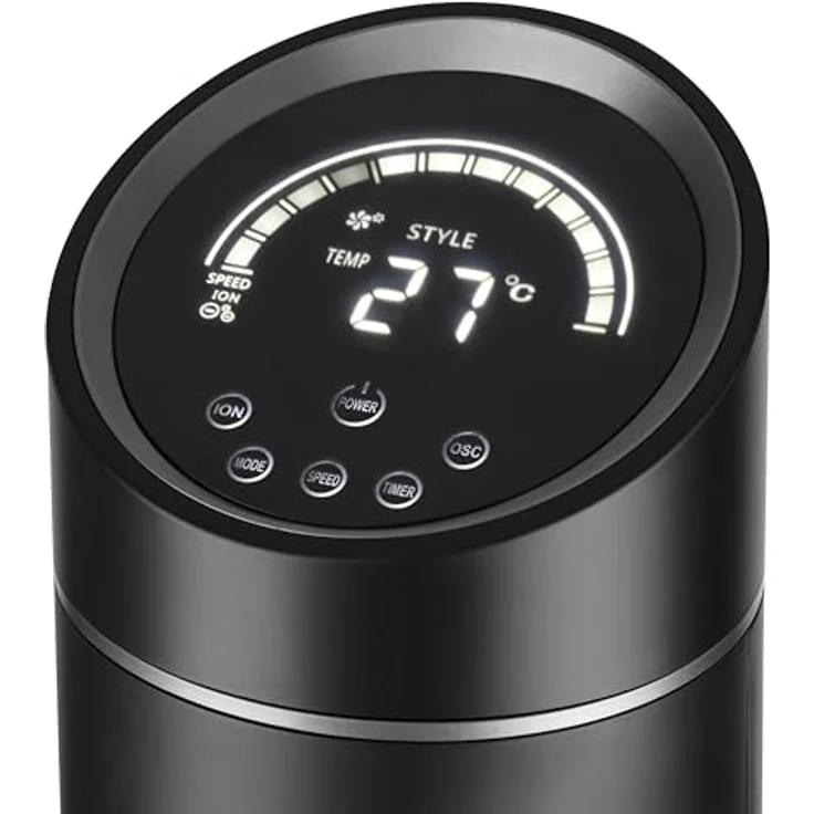 Be Cool Turmventilator, 85W mit LED-Display, schwenkbar, Timerfunktion und Negativ-Ionen-Reinigung – Bild 8