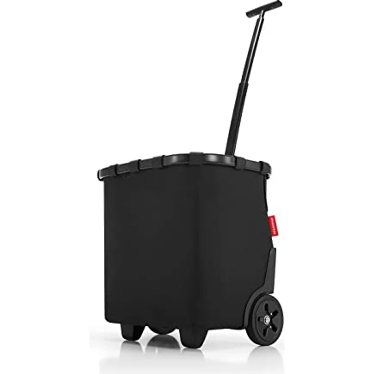 reisenthel carrycruiser  Tragbarer Einkaufstrolley mit stabilem schwarzen Aluminiumrahmen, Schultergurt und herausnehmbarer Netz-Innentasche  Aus wasserabweisendem Material, Farbe:Frame Black/Black – Bild 1