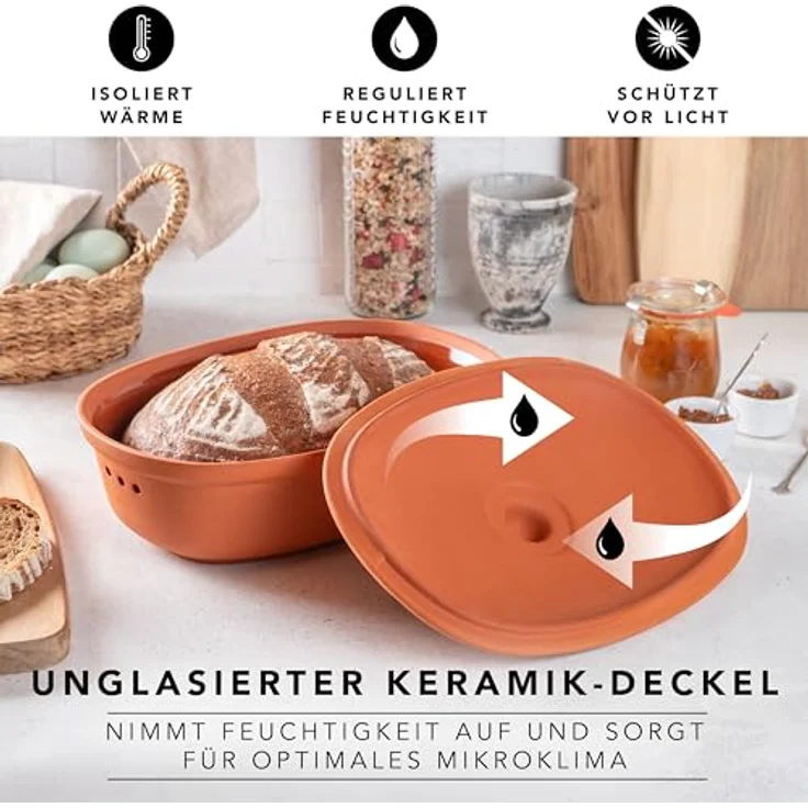 Römertopf Ovaler Brottopf MEDIUM 30x21cm – Bild 4