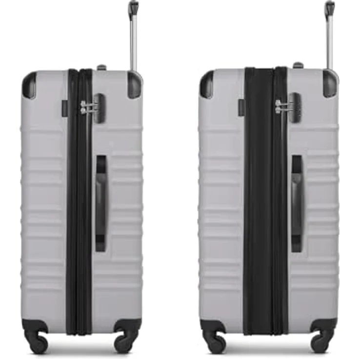 Wenger Amplar Evo 4 Rollen Trolley L 75 cm, grau, mit Dehnfalte, 100% ABS, praktisch und geräumig – Bild 3