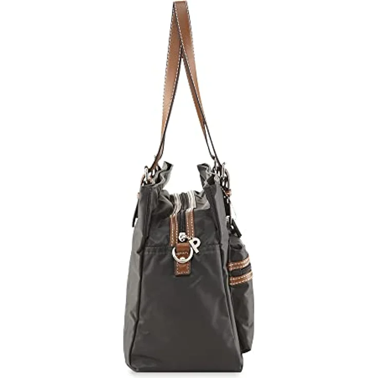 Picard Shopper Sonja, großer Nylon-Einkaufsbag mit 3 Hauptfächern für A4-Unterlagen, grau – Bild 5